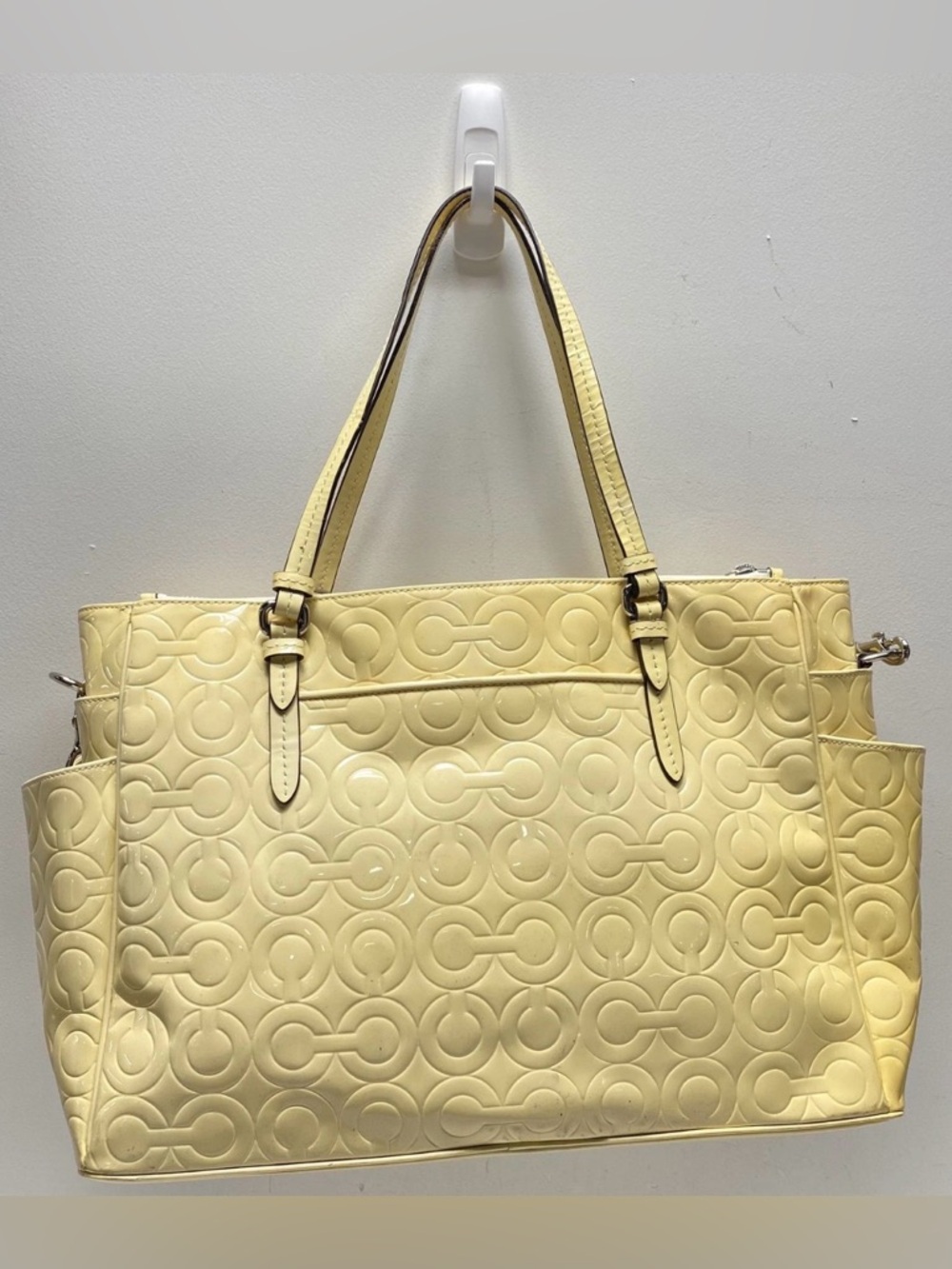 Coach Peyton Signature embossed patent leather diaper tote bag EUC- Project Bag - Picture 4 of 13